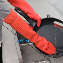 Last inn bildet i Galleri-visningsprogrammet, Thickened and Lengthened Latex Dishwashing Gloves