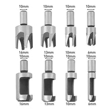 Last inn bildet i Galleri-visningsprogrammet, 8 stk karbon stål plugg kutter drill bit sett (1 / 4 '' , 3 / 8 '' , 1 / 2 '' , 5 / 8 '')