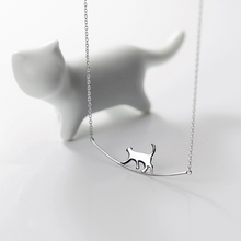 Last inn bildet i Galleri-visningsprogrammet, Søt Walking Cat Clavicle Chain Halskjede