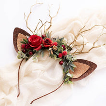 Last inn bildet i Galleri-visningsprogrammet, Reindeer Headband-Christmas Reindeer Antler