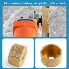 Last inn bildet i Galleri-visningsprogrammet, Straight Edge vakuumtørr rillet diamantsliper