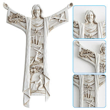 Last inn bildet i Galleri-visningsprogrammet, Risen Christ Wall Cross Jesus Figurer