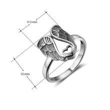 Last inn bildet i Galleri-visningsprogrammet, Ring med engel og hjerte design