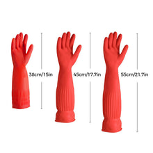 Last inn bildet i Galleri-visningsprogrammet, Thickened and Lengthened Latex Dishwashing Gloves