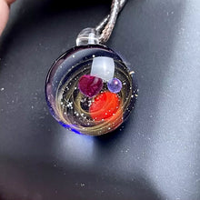 Last inn bildet i Galleri-visningsprogrammet, Kosmisk stjerneklart halskjede med glassperler