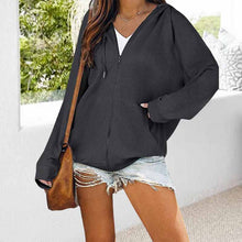 Last inn bildet i Galleri-visningsprogrammet, Fashion Zip Up Sweatshirts Langermet hettegenserjakke