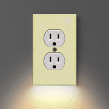 Last inn bildet i Galleri-visningsprogrammet, Uttaksveggplate med LED nattlys