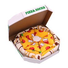 Last inn bildet i Galleri-visningsprogrammet, 4 par kreativ pizzasokker i pizzaboks