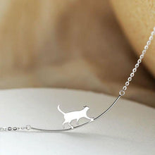 Last inn bildet i Galleri-visningsprogrammet, Søt Walking Cat Clavicle Chain Halskjede