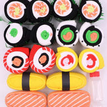 Last inn bildet i Galleri-visningsprogrammet, Sokker sett med sushi design i gaveeske