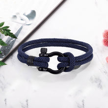 Last inn bildet i Galleri-visningsprogrammet, Flettet-tau armbÄnd med nautisk design