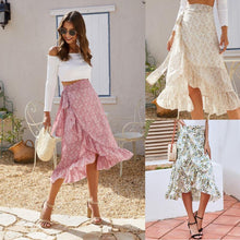 Last inn bildet i Galleri-visningsprogrammet, Floral chiffon skjørt