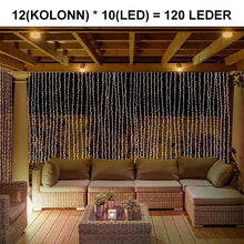 Last inn bildet i Galleri-visningsprogrammet, Funklende Stjerne 300 LED Vindusgardin Streng Lys