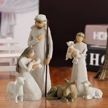 Last inn bildet i Galleri-visningsprogrammet, Willow Tree Nativity Figurines 6 PCs Resin Easter Ornament