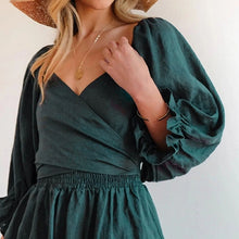 Last inn bildet i Galleri-visningsprogrammet, French Ruffled Lantern Sleeves Multi-wear kjole med rysjermer