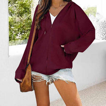 Last inn bildet i Galleri-visningsprogrammet, Fashion Zip Up Sweatshirts Langermet hettegenserjakke
