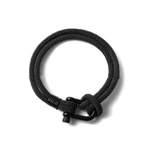 Last inn bildet i Galleri-visningsprogrammet, U-formet spenne nylon flettet armbånd