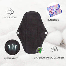 Last inn bildet i Galleri-visningsprogrammet, Vaskbare sanitetsbind laget av bambuskull