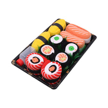 Last inn bildet i Galleri-visningsprogrammet, Sokker sett med sushi design i gaveeske