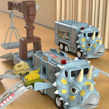 Last inn bildet i Galleri-visningsprogrammet, 🦖Nytt Dinosaur Transforming Engineering Truck Track-lekesett med lys og musikk