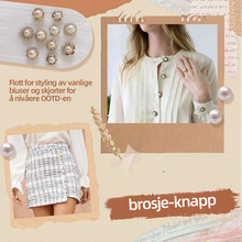 Last inn bildet i Galleri-visningsprogrammet, Perle deksel, Brosje knapper sett (10 stk)