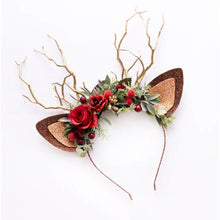 Last inn bildet i Galleri-visningsprogrammet, Reindeer Headband-Christmas Reindeer Antler