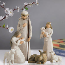 Last inn bildet i Galleri-visningsprogrammet, Willow Tree Nativity Figurines 6 PCs Resin Easter Ornament