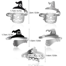 Last inn bildet i Galleri-visningsprogrammet, Halloween gresskar lampe heks ringer