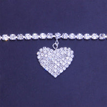 Last inn bildet i Galleri-visningsprogrammet, Fashion Heart Rhinestone Anklets