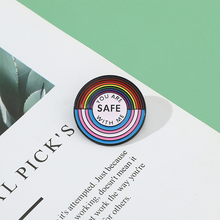 Last inn bildet i Galleri-visningsprogrammet, 'You are Safe with ME' emaljert brosjepinner anheng