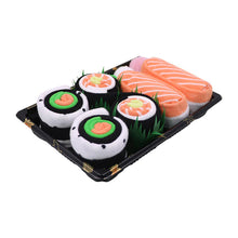 Last inn bildet i Galleri-visningsprogrammet, Sokker sett med sushi design i gaveeske