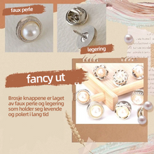 Last inn bildet i Galleri-visningsprogrammet, Perle deksel, Brosje knapper sett (10 stk)
