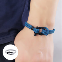Last inn bildet i Galleri-visningsprogrammet, Flettet-tau armbÄnd med nautisk design