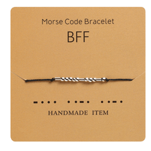 Last inn bildet i Galleri-visningsprogrammet, Morsomt morsekode par armbånd