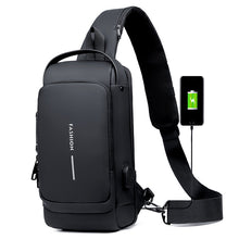 Last inn bildet i Galleri-visningsprogrammet, USB Charging Sports Sling Anti-tyveri skulderveske