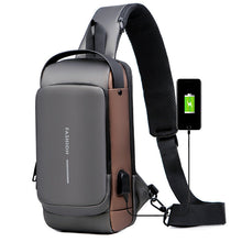 Last inn bildet i Galleri-visningsprogrammet, USB Charging Sports Sling Anti-tyveri skulderveske