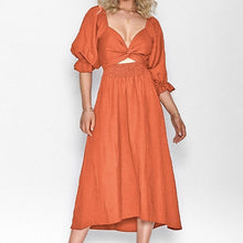 Last inn bildet i Galleri-visningsprogrammet, French Ruffled Lantern Sleeves Multi-wear kjole med rysjermer
