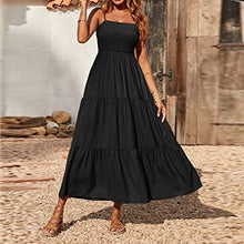 Last inn bildet i Galleri-visningsprogrammet, Sleeveless Strap Tube Top Swing Dress
