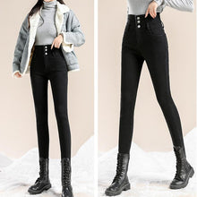 Last inn bildet i Galleri-visningsprogrammet, Fleecefôret stretchjeans med høy midje
