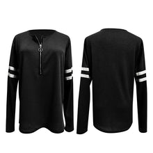Last inn bildet i Galleri-visningsprogrammet, Color Block Stripe V-hals Langermet topp
