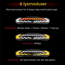 Last inn bildet i Galleri-visningsprogrammet, Sykkel baklys alarm
