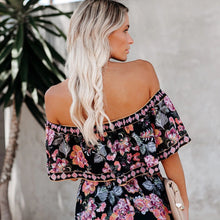 Last inn bildet i Galleri-visningsprogrammet, Off Shoulder-trykt maxi-kjole
