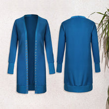 Last inn bildet i Galleri-visningsprogrammet, Solid cardigan i middels lengde
