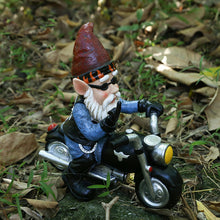 Last inn bildet i Galleri-visningsprogrammet, Biker Garden Gnome Statue med langfinger
