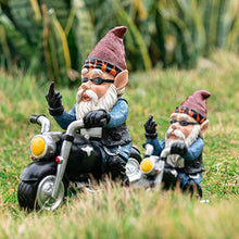 Last inn bildet i Galleri-visningsprogrammet, Biker Garden Gnome Statue med langfinger
