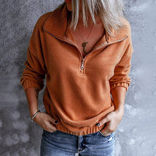 Last inn bildet i Galleri-visningsprogrammet, Uformell langermet sweatshirt med glidelås
