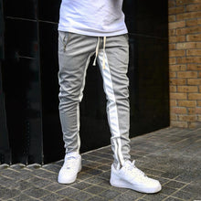 Last inn bildet i Galleri-visningsprogrammet, Sidestripe Glidelås Lomme Skinny Joggebukse

