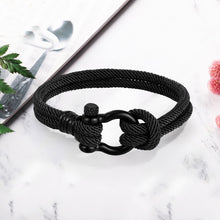 Last inn bildet i Galleri-visningsprogrammet, Flettet-tau armbånd med nautisk design
