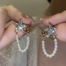 Last inn bildet i Galleri-visningsprogrammet, Diamond Starfish perle øredobber
