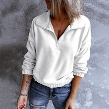 Last inn bildet i Galleri-visningsprogrammet, Uformell langermet sweatshirt med glidelås
